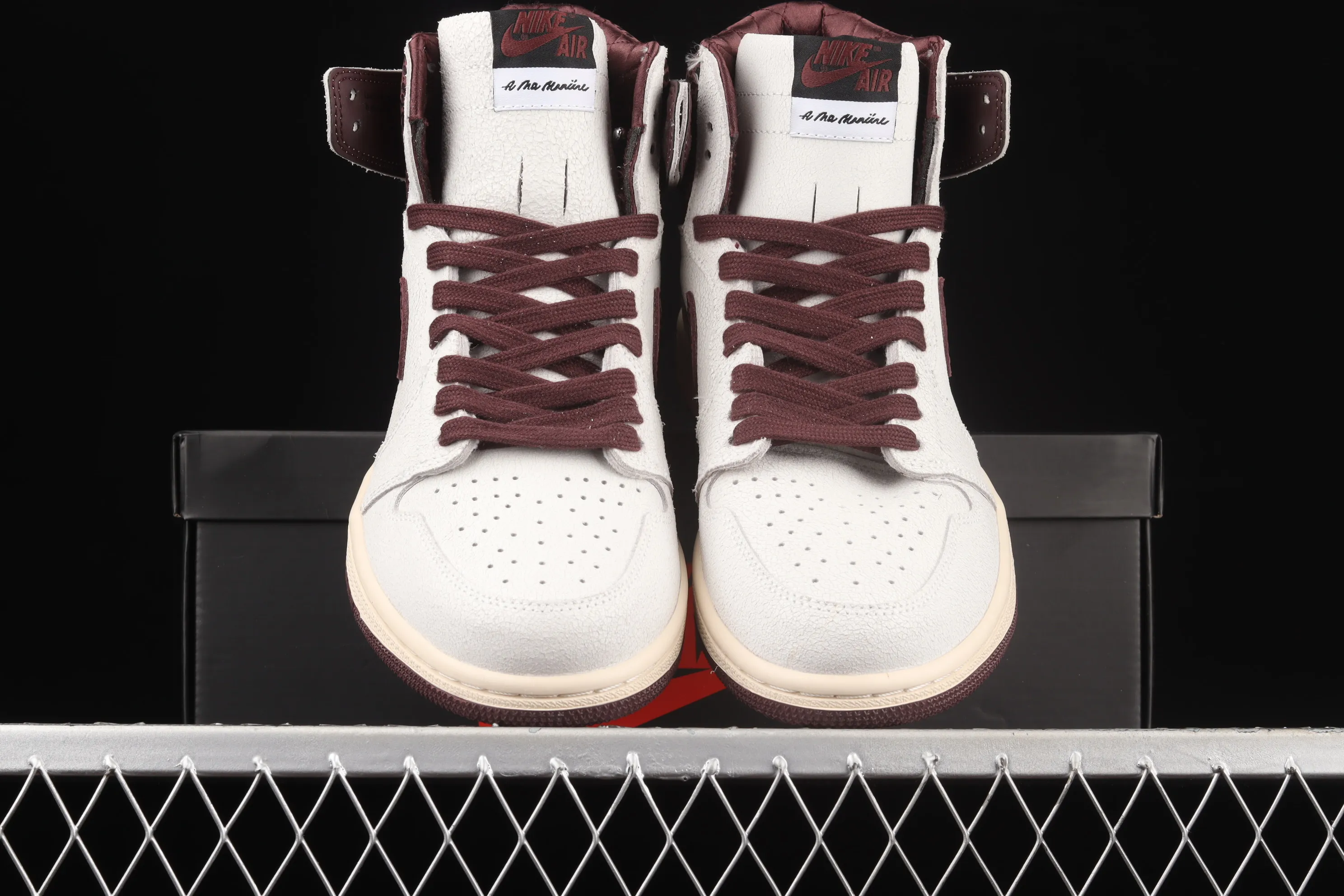 All categories Air Jordan Jordan series basketball shoes Air Jordan 1 High X version A Ma Maniere x Air Jordan 1 High OG AJ1 Joe 1 joint model snakeskin pattern high-top basketball shoes DO7097-100